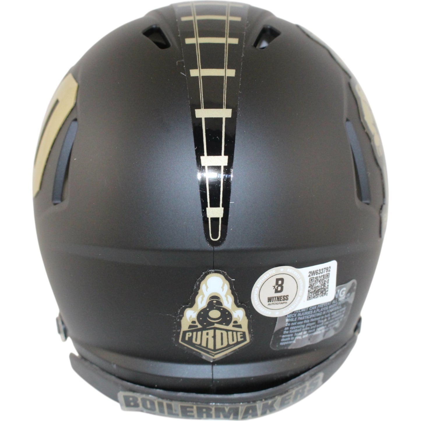 Mike Alstott Signed Purdue Boilermakers Vintage Pete Mini Helmet