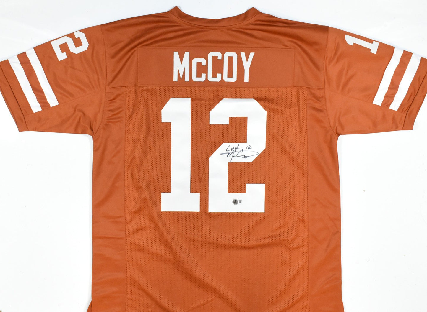 Colt McCoy Autographed Texas Longhorns Style Custom Orange Jersey