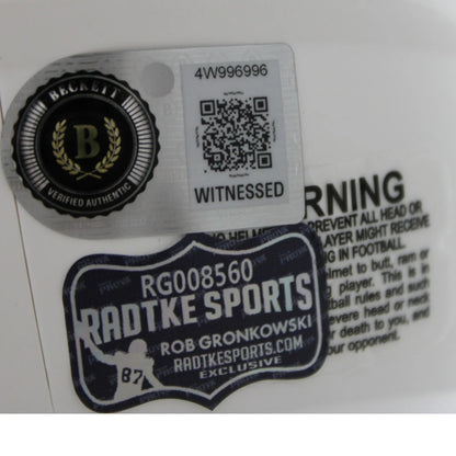 Rob Gronkowski Signed New England Patriots Rivalries Mini Helmet