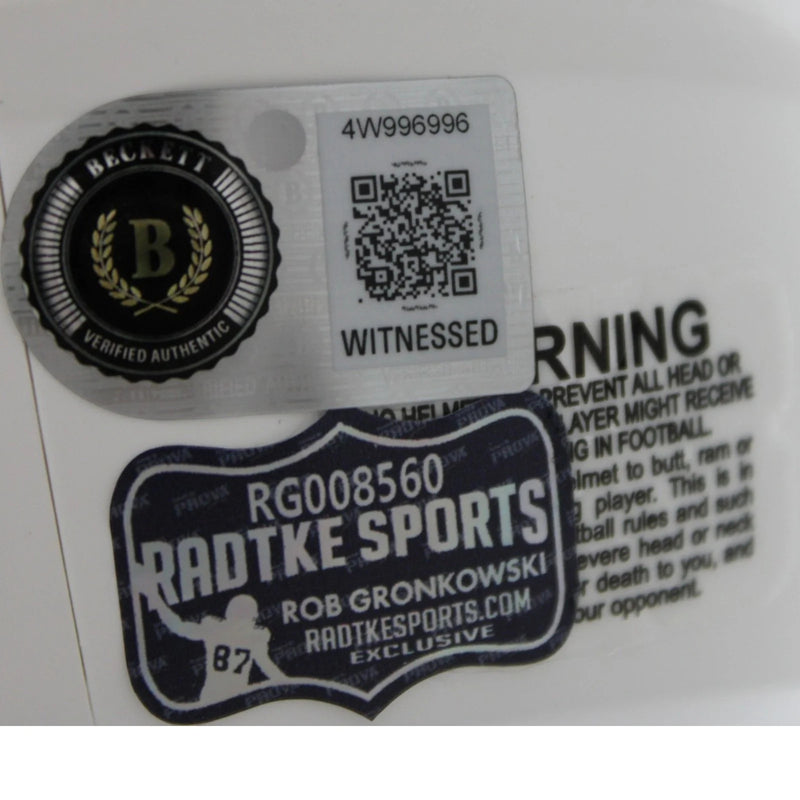 Rob Gronkowski Signed New England Patriots Rivalries Mini Helmet
