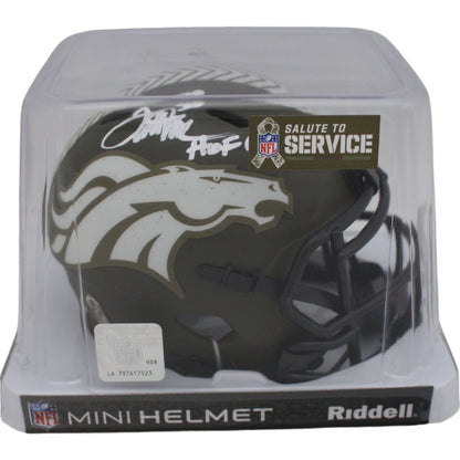 Terrell Davis Autographed Denver Broncos 2022 Salute to Service Mini Helmet