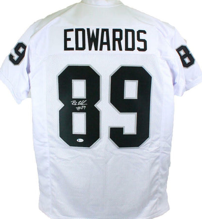 Bryan Edwards Autographed White Custom Football Jersey