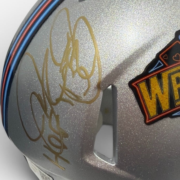 Mick Foley Signed Mankind WrestleMania Gold Mini Helmet 1/1