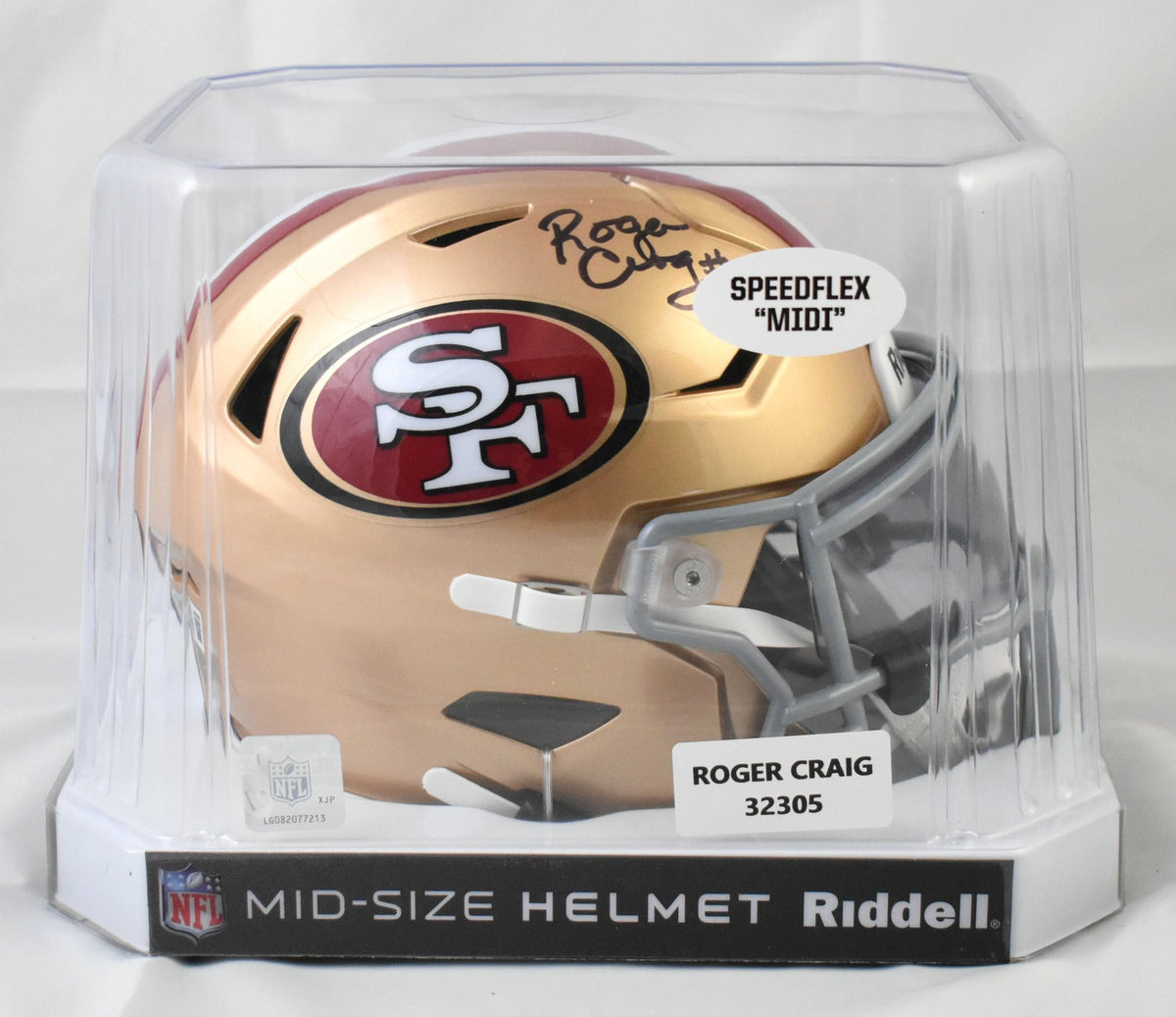 Roger Craig Signed San Francisco 49ers Mid-Size SpeedFlex Helmet