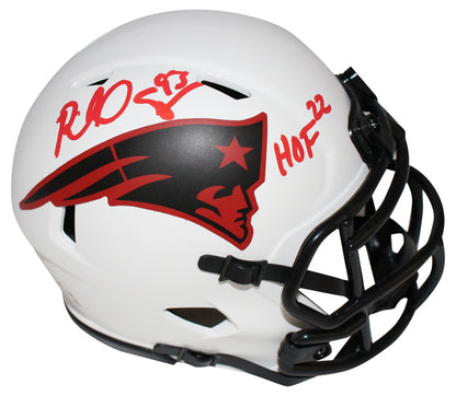 Richard Seymour New England Patriots Autographed Lunar Mini Helmet HOF Inscription