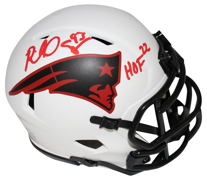 Richard Seymour New England Patriots Autographed Lunar Mini Helmet HOF Inscription