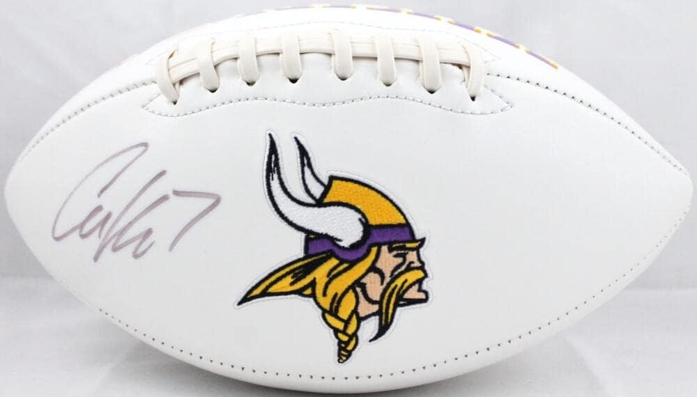 Case Keenum Autographed Minnesota Vikings Logo Football