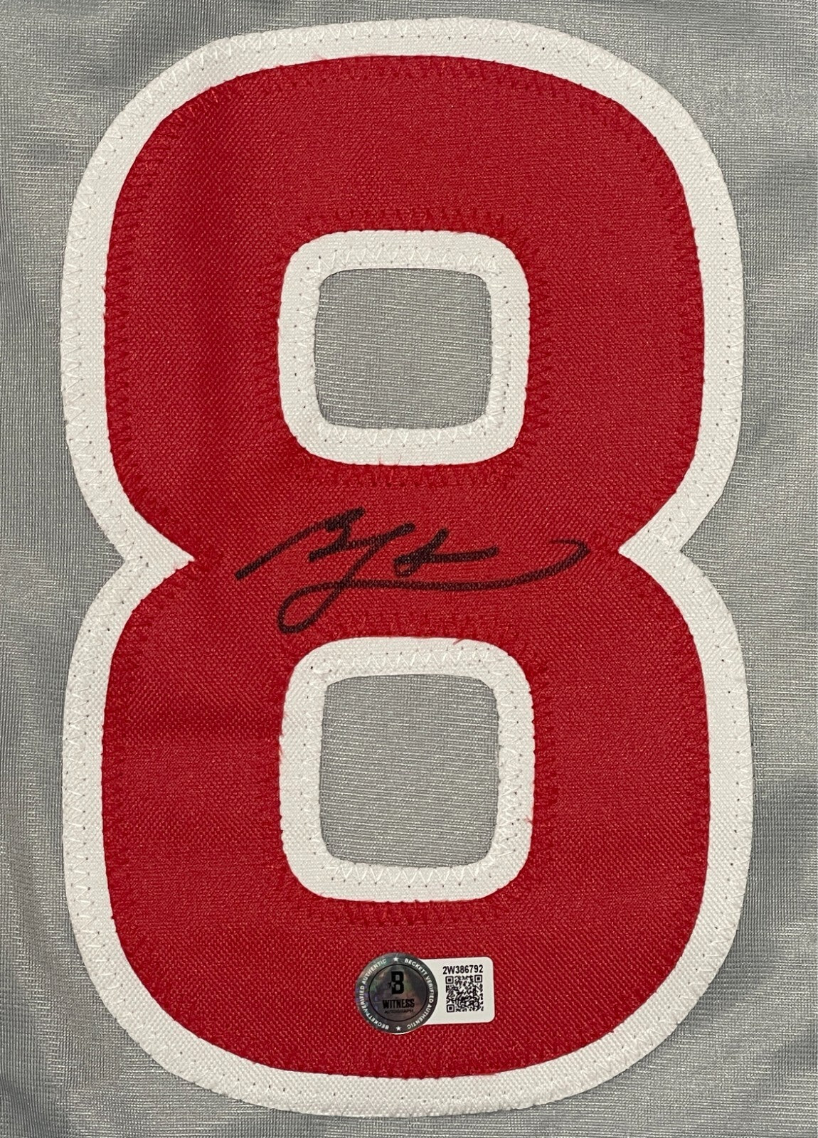 Ben Zobrist Signed Chicago Cubs Custom Jersey (Beckett BAS COA)