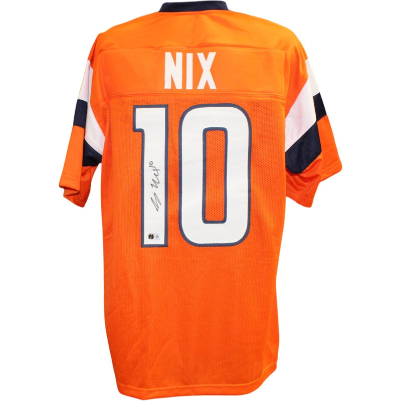 Bo Nix Autographed Denver Broncos Orange Jersey