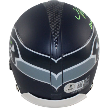Malcolm Smith Signed Seattle Seahawks VSR4 Mini Helmet (SB MVP) BAS