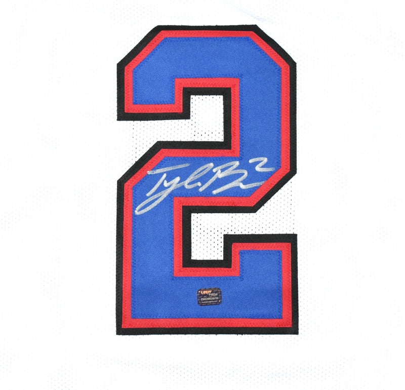 Tyler Bass Autographed Buffalo Bills White Custom Jersey