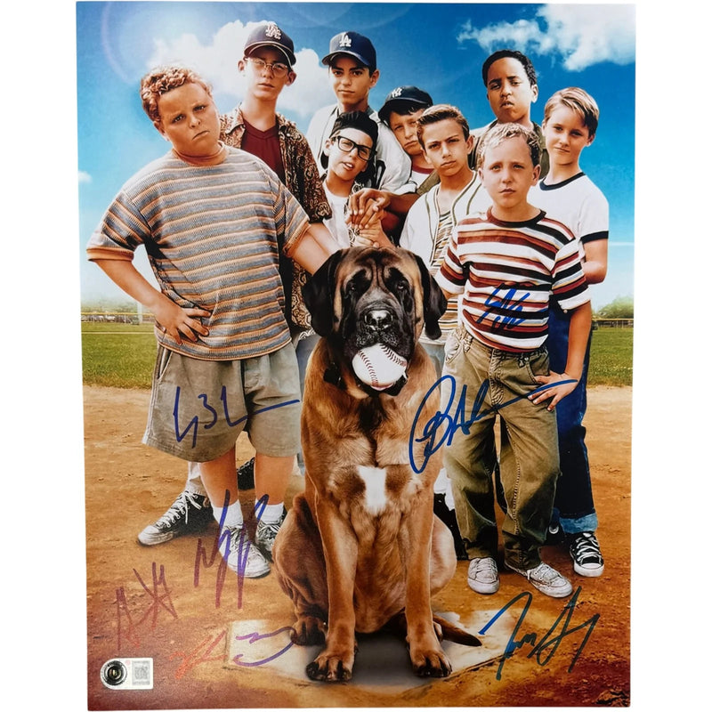 Sandlot Cast Autographed 11x14 Home Plate Photo