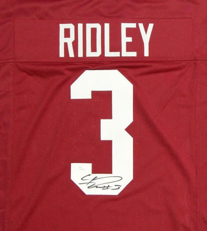 Calvin Ridley Signed Custom Red Football Jersey