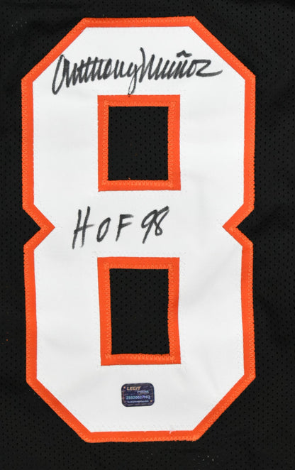 Anthony Munoz Autographed Cincinnati Bengals Black Custom Jersey