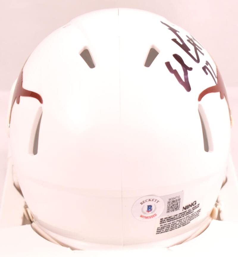 Earl Campbell Signed Texas Longhorns Black Speed Mini Helmet