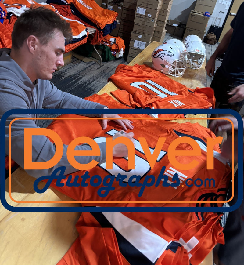 Bo Nix Autographed Denver Broncos Orange Jersey