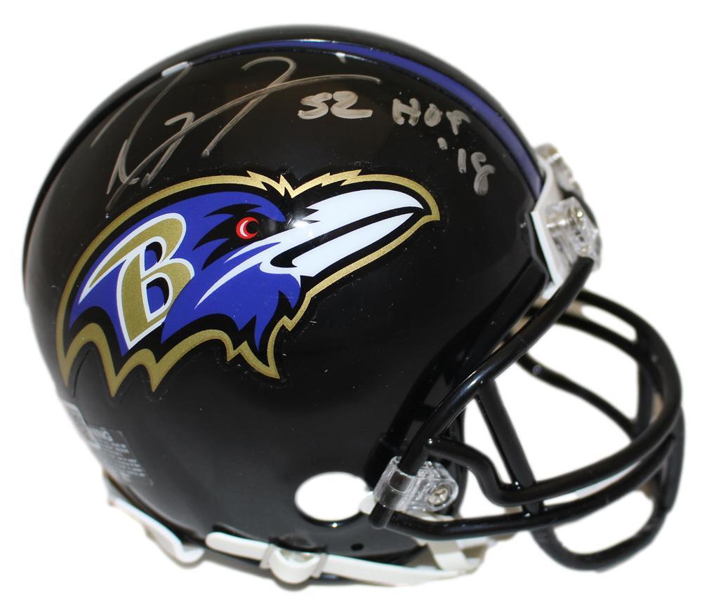 Ray Lewis Signed Baltimore Ravens VSR4 Mini Helmet HOF Beckett