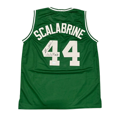 Brian Scalabrine Signed Boston Celtics Custom Jersey "White Mamba" BAS