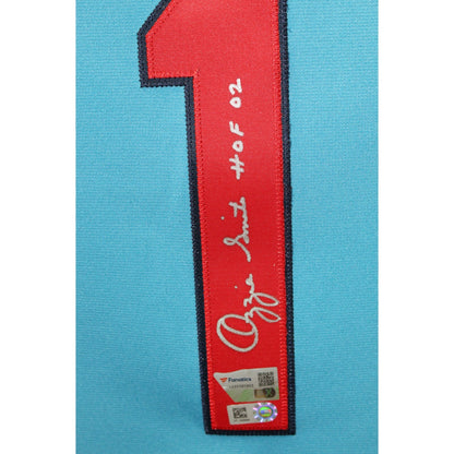 Ozzie Smith Signed St. Louis Cardinals Mitchell & Ness Blue Jersey HOF 02