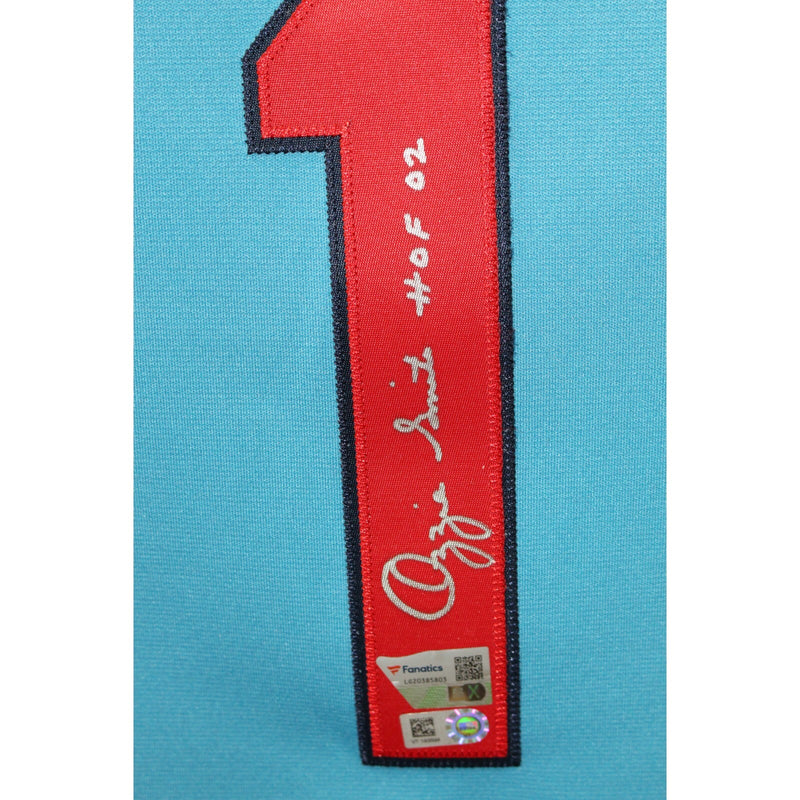 Ozzie Smith Signed St. Louis Cardinals Mitchell & Ness Blue Jersey HOF 02