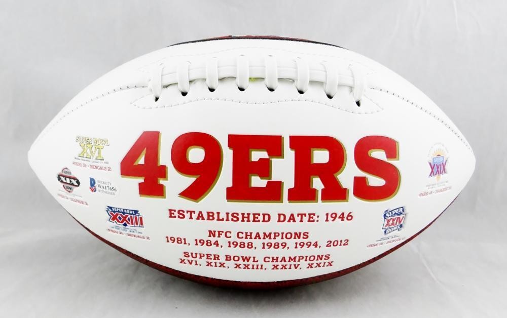 Deion Sanders Signed San Francisco 49ers Logo Football