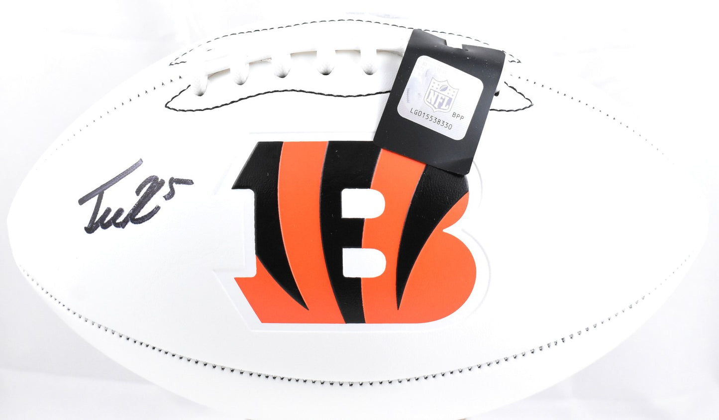 Tee Higgins Signed Cincinnati Bengals Logo Football