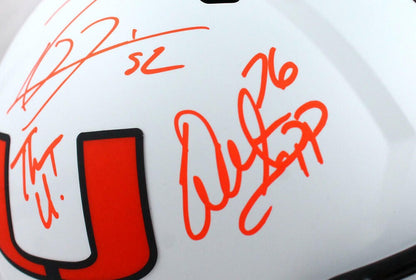 Ray Lewis, Frank Gore & Warren Sapp Signed Miami Hurricanes Lunar Helmet