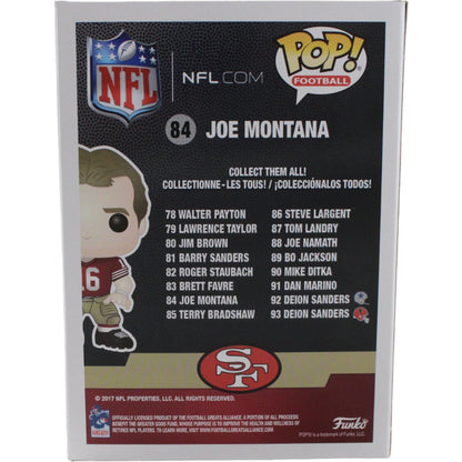 Joe Montana Signed San Francisco 49ers Funko Pop! #84 with Hard Protector