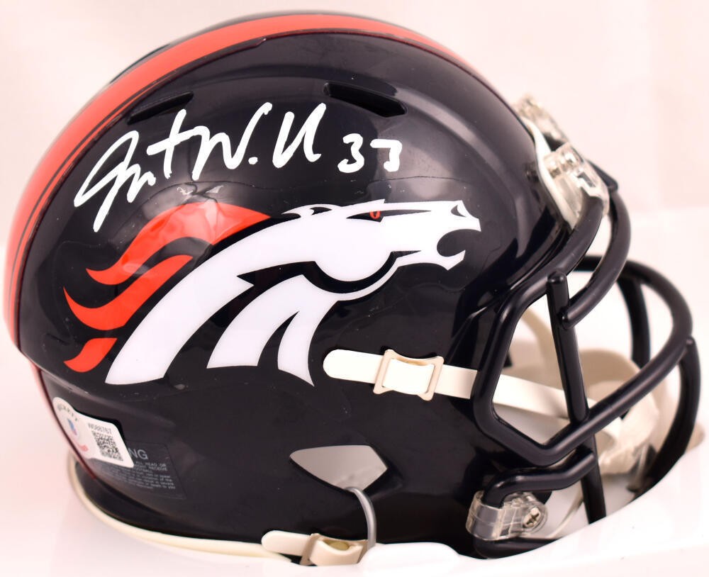 Javonte Williams Signed Denver Broncos Speed Mini Helmet