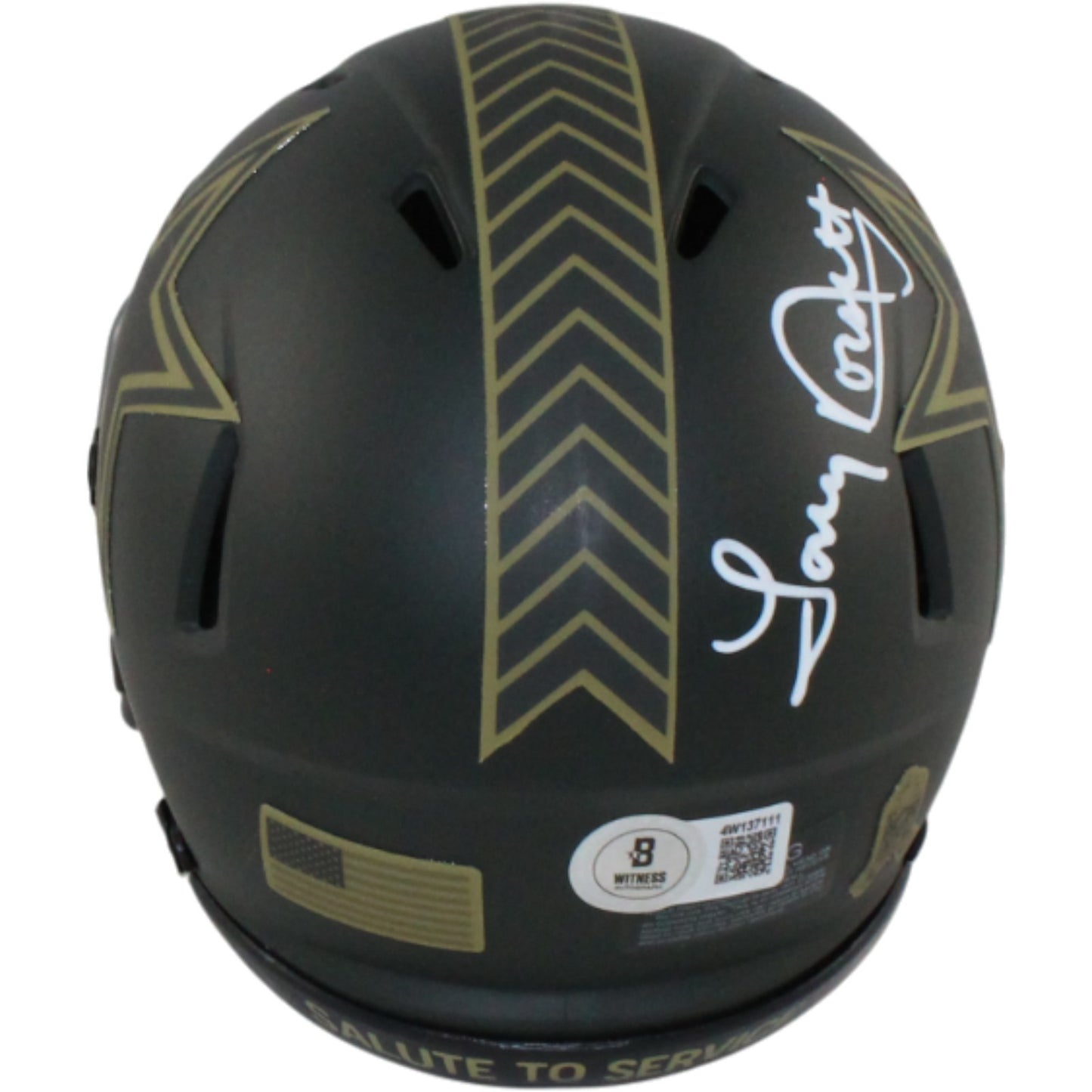 Tony Dorsett Dallas Cowboys Autographed 2025 Salute to Service Mini Helmet