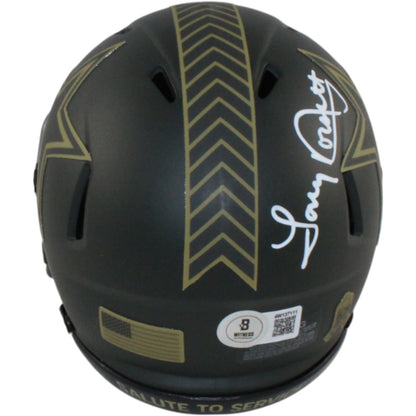Tony Dorsett Dallas Cowboys Autographed 2025 Salute to Service Mini Helmet