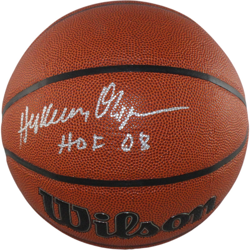 Hakeem Olajuwon Autographed Houston Rockets Wilson I/O Basketball HOF 08