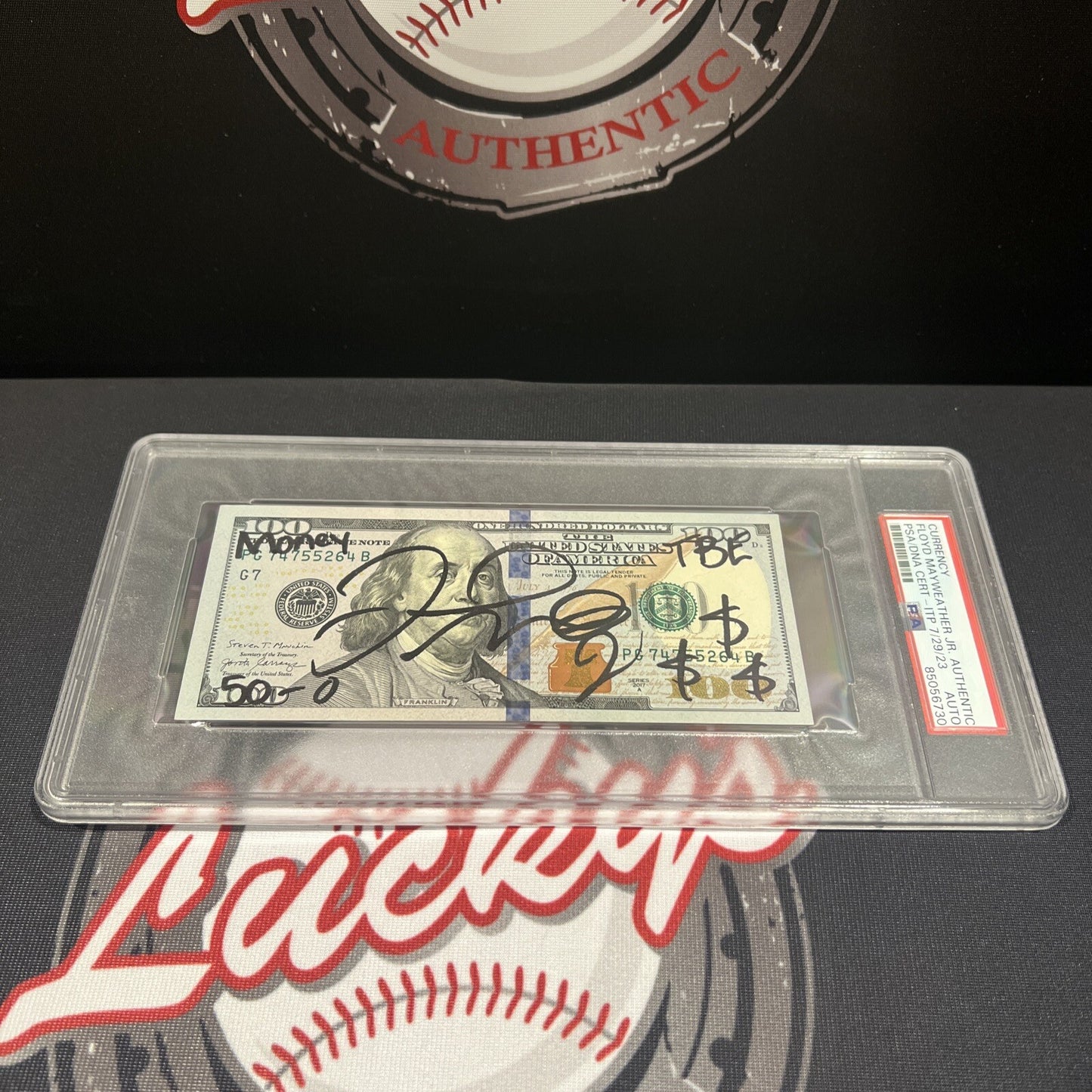 Floyd Mayweather Jr. Signed $100 Bill with 4 Inscriptions (PSA)