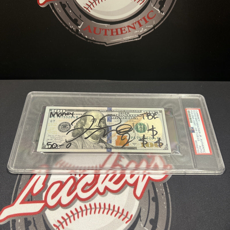 Floyd Mayweather Jr. Signed $100 Bill with 4 Inscriptions (PSA)