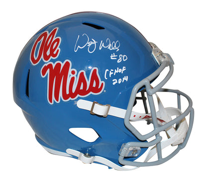 Wesley Walls Autographed Ole Miss Rebels Full Size Speed Helmet CHOF