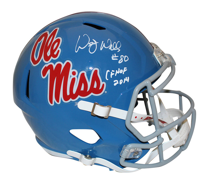 Wesley Walls Autographed Ole Miss Rebels Full Size Speed Helmet CHOF
