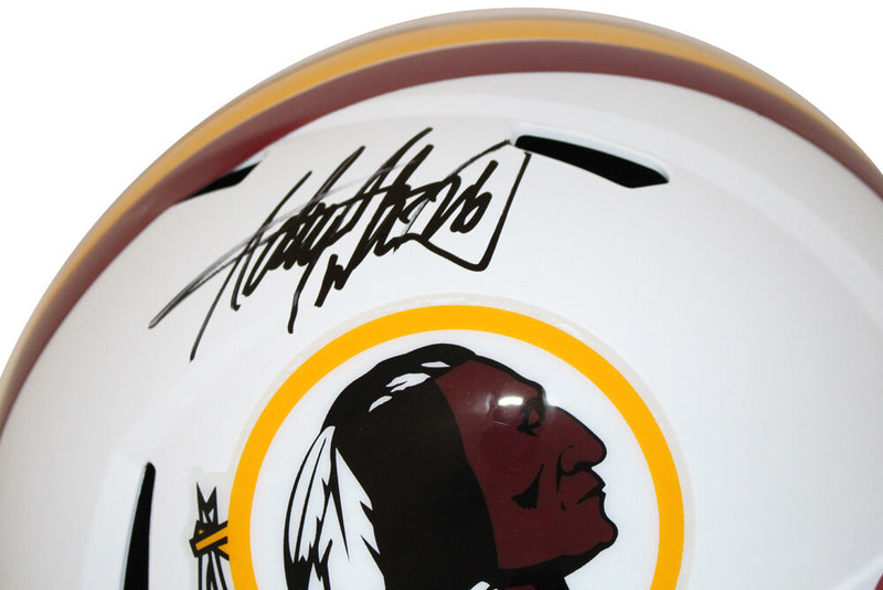 Adrian Peterson Washington Redskins Autographed Full Size Flat White Helmet BAS