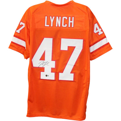 John Lynch Autographed Tampa Bay Orange Pro-Style Jersey