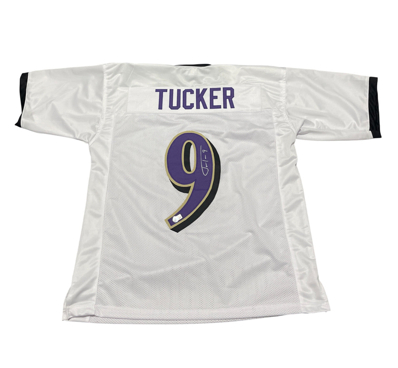 Justin Tucker Signed Baltimore Ravens Custom Football Jersey (Beckett BAS)