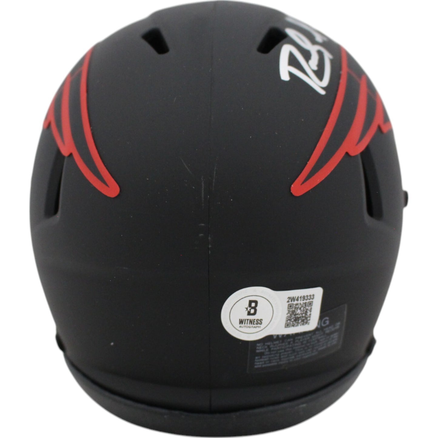 Randy Moss New England Patriots Riddell Eclipse Speed Mini Helmet Beckett