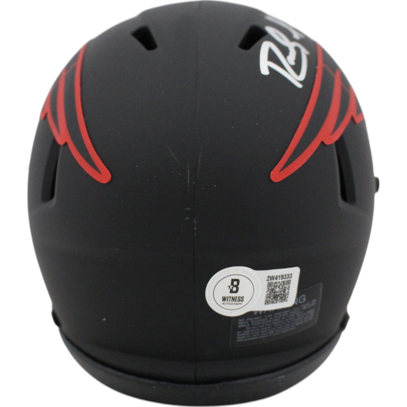 Randy Moss New England Patriots Riddell Eclipse Speed Mini Helmet Beckett