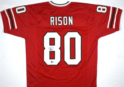 Andre Rison Autographed Red Custom Jersey