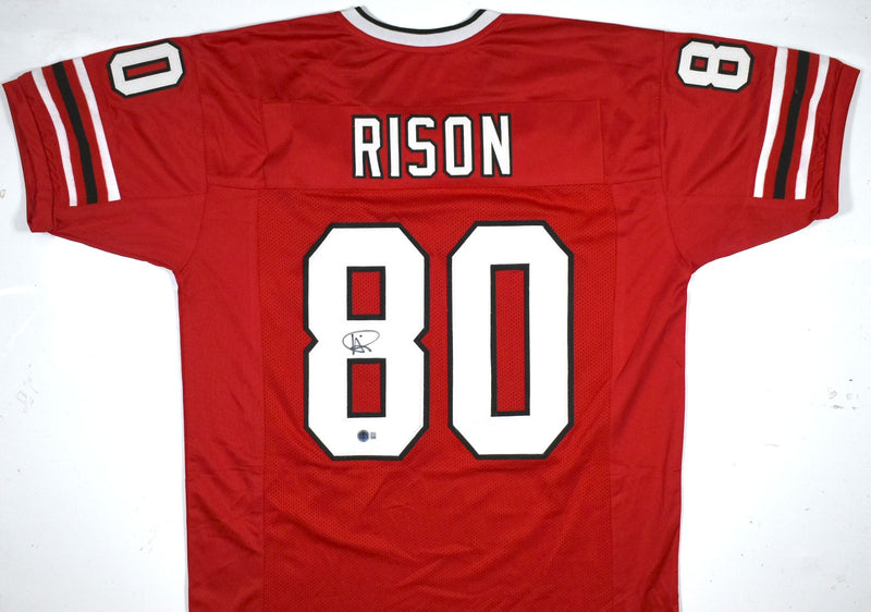 Andre Rison Autographed Red Custom Jersey