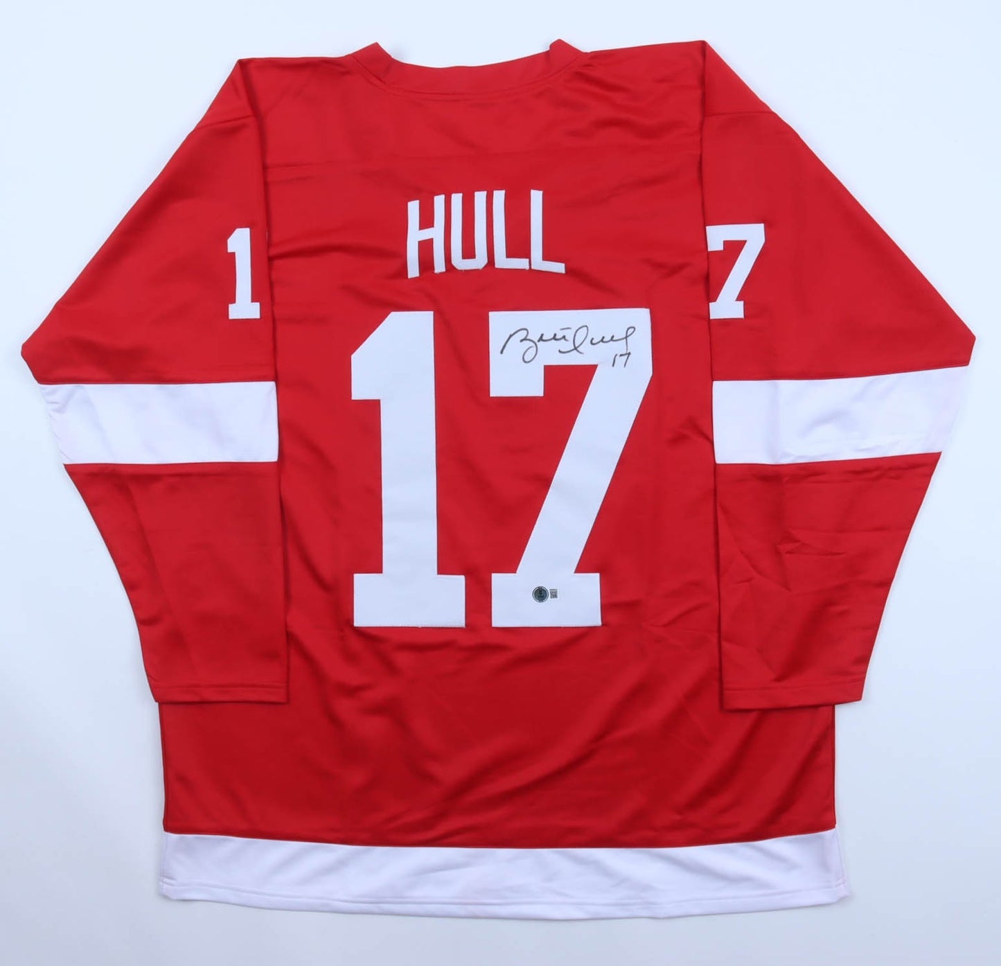 Brett Hull Signed Detroit Red Wings Custom Jersey (Beckett)