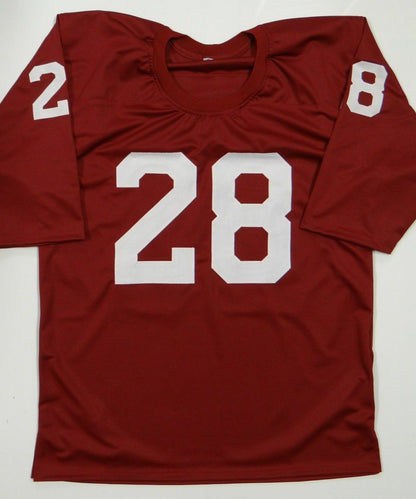 Yale Lary Autographed Maroon College Style Jersey "Gig Em"