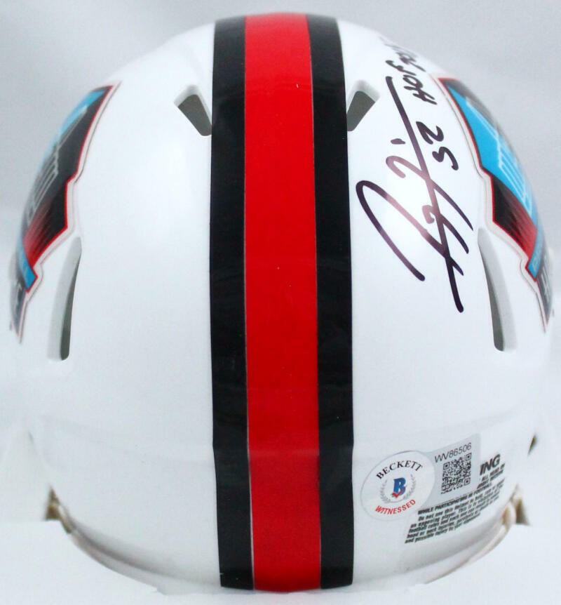 Ray Lewis Signed Baltimore Ravens Hall of Fame Speed Mini Helmet