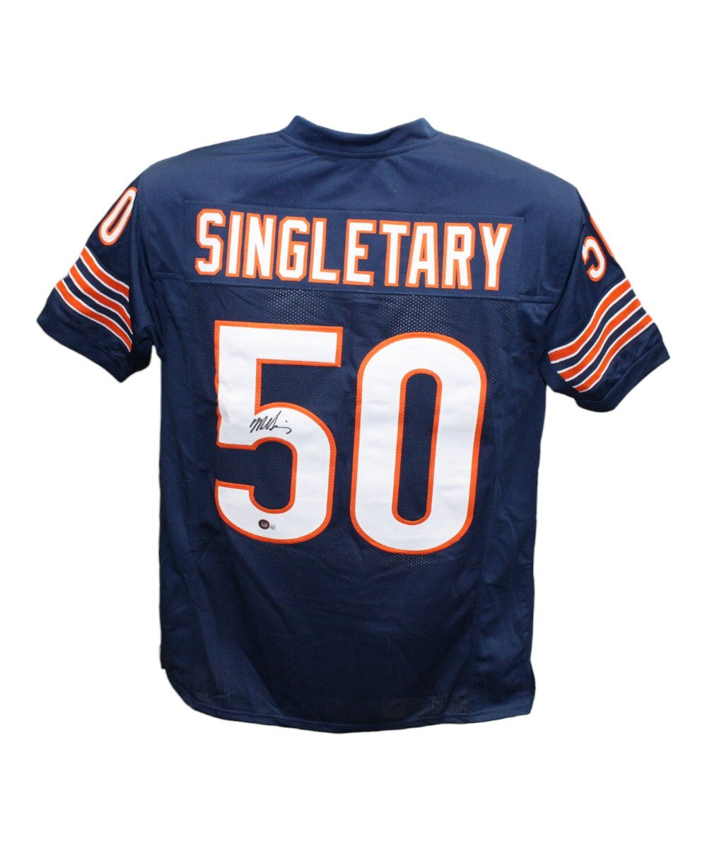 Mike Singletary Signed Chicago Bears Pro Style Navy Jersey
