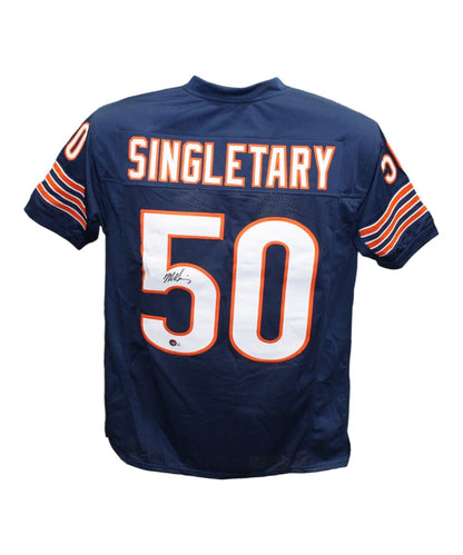 Mike Singletary Signed Chicago Bears Pro Style Navy Jersey