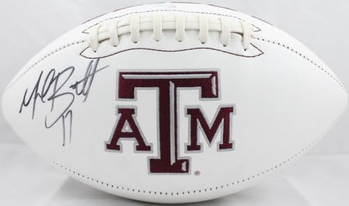 Michael Bennett Signed Texas A&M Aggies Logo Football