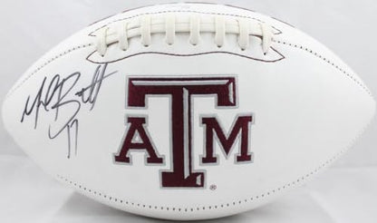 Michael Bennett Signed Texas A&M Aggies Logo Football